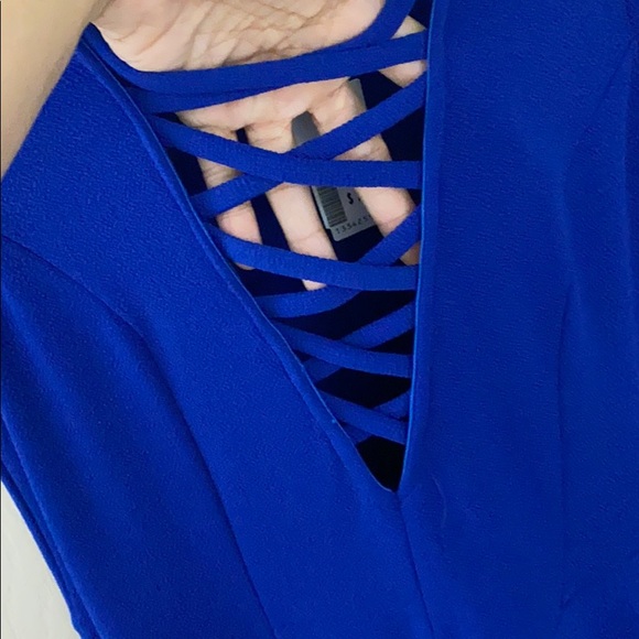 💚🎀🆕 Royal Blue Cutout Romper Dress 1X - Picture 4 of 6